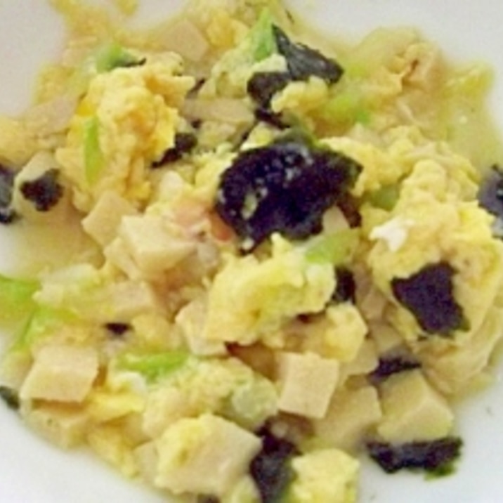 離乳食後期◎高野豆腐と白菜の卵とじ